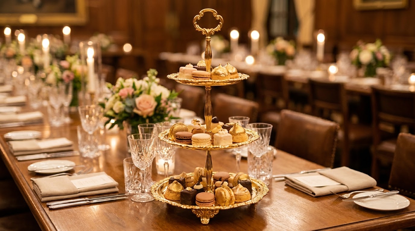 Premium 3-Tier Elegant Gold Cake Stand